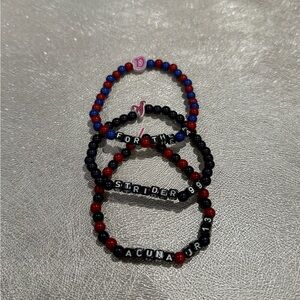 Atlanta braves adult Foco bracelet set of 3